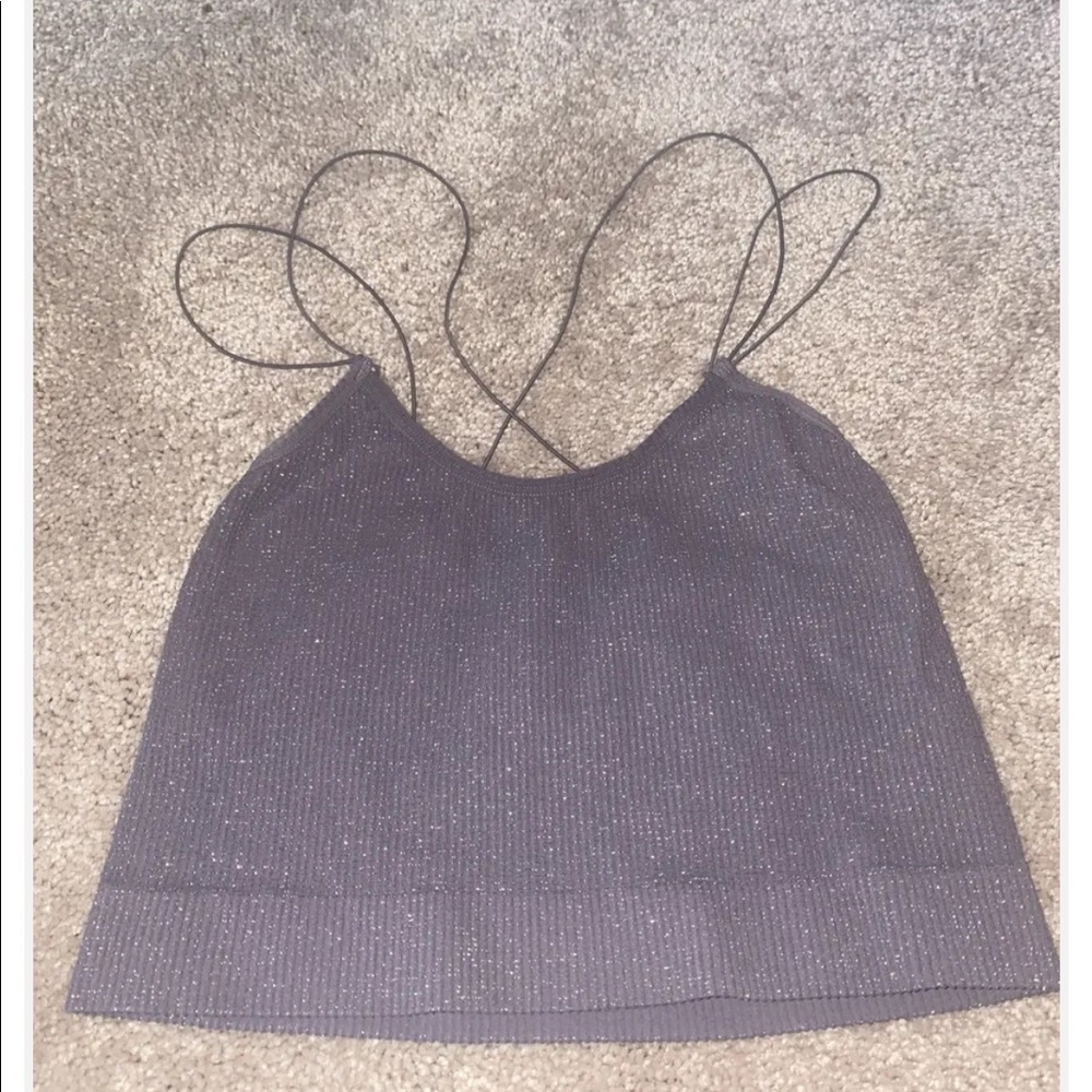 Urban outfitters medium sparkly gray tank top